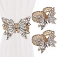 thumbnail image 2 of 2 piezas accesorios de cortina de mariposa hebilla de resorte de corbata oro plata perla, 2 of 9