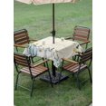 thumbnail image 3 of Outdoor Tablecloth with Umbrella Hole and Zipper, Thanksgiving Square Table Cloth 60x60 Inch Waterproof Tablecloth, Fall Pumpkin Blue White Pumpkin Leaves Picnic Table Cover for Patio Camping, 3 of 7