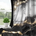 thumbnail image 4 of Dashan Black Gold Marble Blackout Curtains for Bedroom Living Room,Luxury Grommet Darkening Drapes 42x63 Inch,2 Panels, 4 of 7