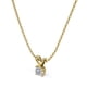 thumbnail image 5 of Collar con Colgante de Diamante Redondo Solitario JeenMata 0,33 Quilates Bañado en Oro Amarillo de 18 K sobre Plata, 5 of 5