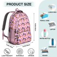 thumbnail image 5 of Pink Dachshund Chips Backpack for School,Cute School Bag,Schoolbag with Adjustable Shoulder Straps & Padded Back,16.9 Inch, 5 of 5