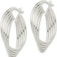 thumbnail image 2 of Sterling Silver Polished Twisted Multi-Hoop Earrings (31.33 X 25.5) Made In India qe14176, 2 of 5