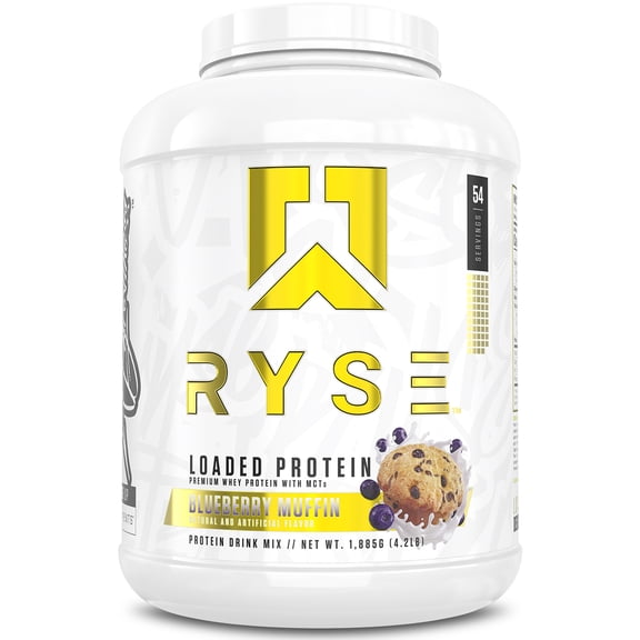 RYSE Loaded Protein Powder - Blueberry Muffin - 54 Servings