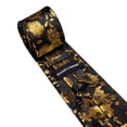 thumbnail image 4 of Set de corbatas Barry.Wang de seda floral negra y dorada, 150 cm, 4 of 7