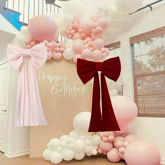 AYktou 20×73 Inch Large Christmas Bows, Wedding Arrangement Decorative Big Bow Birthday Party Trailing Bowknots Christmas Tree Bows Elegant Ambiance Bows for Celebration Anniversary Layout