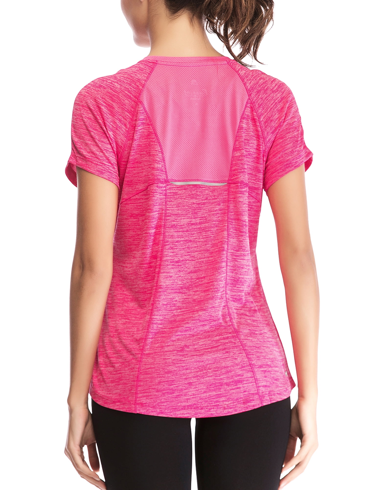 SAYFUT Women's Dry Fit Athletic Shirts Short Sleeve Moisture Wicking ...