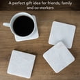 thumbnail image 2 of Thirstystone Natural White Marble Coaster 4-Pack, 2 of 5