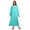 Turquoise Green, variant on Moomaya Button Down Maxi Nightdress Long Sleeve Solid WoMen's Cotton Nightwear