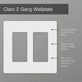 thumbnail image 5 of Lutron Sc-2 Claro 2 Gang Wall Plate For Decorator-Style Dimmers, Switches, And Outlets -, 5 of 6