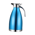 thumbnail image 2 of Jarra de café de acero inoxidable, dispensador de agua caliente al vacío, jarra térmica para café Azul, 2 of 9