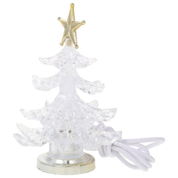 FUEENIRVA Veilleuse de Noël Arbre de Noël Lumineux Lumière LED Dorée Lot de 1 pour Ambiance Festive