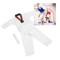 thumbnail image 1 of Uniforme De Taekwondo Con Cinturón, Uniforme Suave Transpirable De Poliéster Y Algodón Para Entrenamiento De Artes Marciales Para Niños Y Niñas, 1 of 8