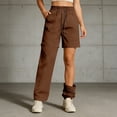 thumbnail image 2 of WULMLEO Womens Hiking Zip Off Pants Waterproof Convertible Drawstring Shorts Lightweight for Camping Bottoms Quick Dry Brown L, 2 of 7