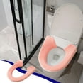 thumbnail image 4 of Soft Thicker Warmer Toilet Seat Cover | Washable Stretchable Fiber Cloth with Snaps | Reusable Easy Installation for Round & Elongated Seats | 6 Colors, 4 of 8