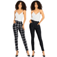 thumbnail image 1 of Set De 2 Leggings Elegantes Jegging Mujer a Cuadros Stretch Looks Formal y Casual Mayón y Mallones Mayón Mallones, 1 of 5