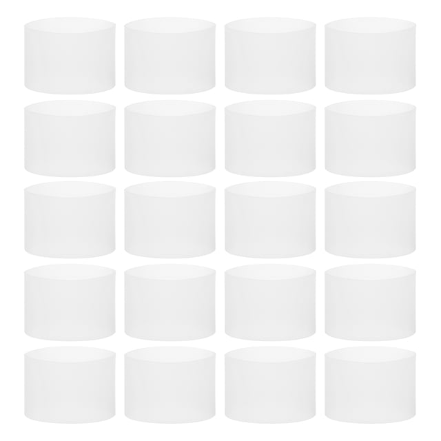 20Pcs Silicone Rubber Bands Non-slip 3.39 Inch for Art, White