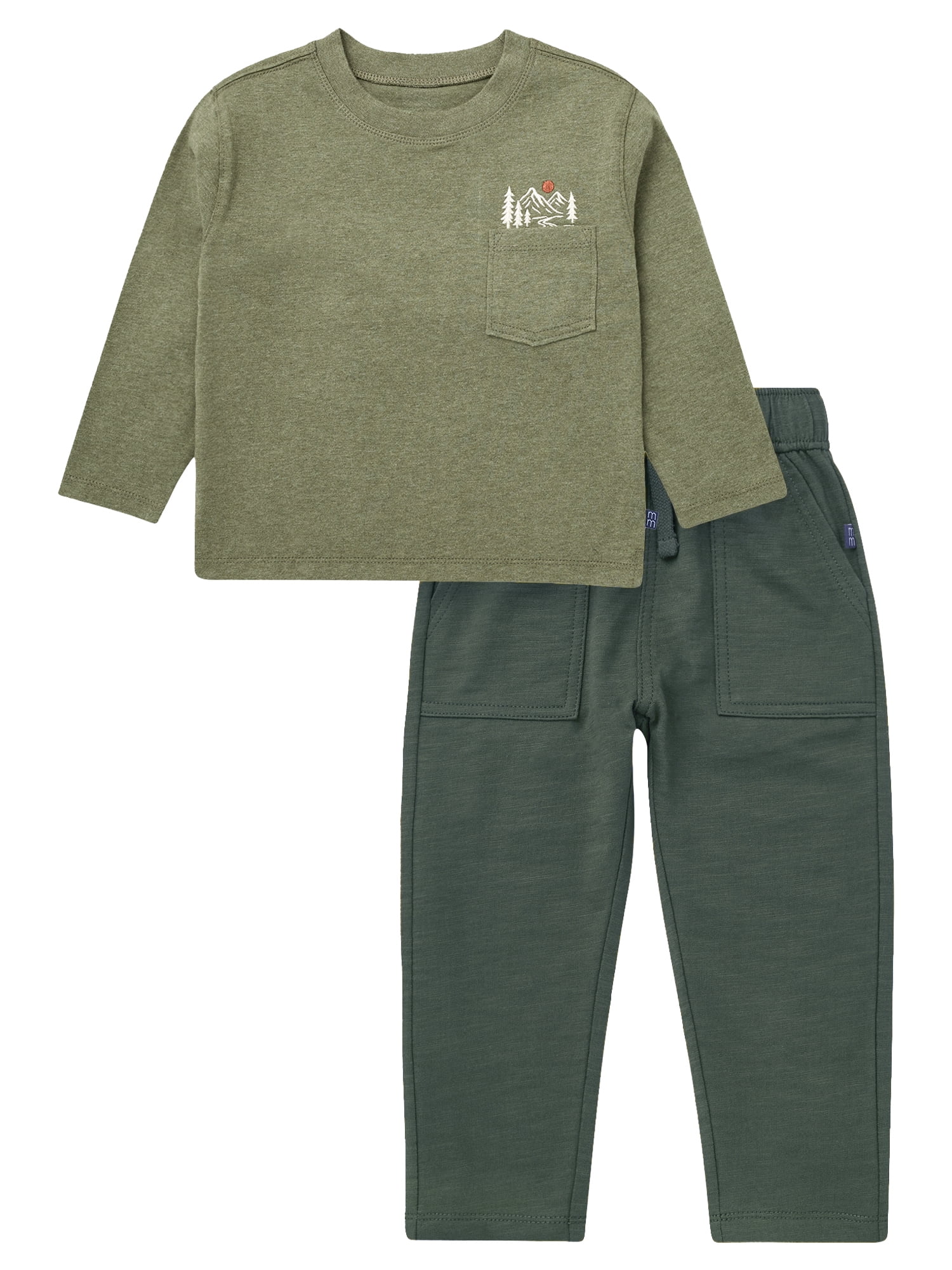 Modern Moments by Gerber Toddler Boy Novelty Tee with Straight Leg Pants Outfit Set, Sizes 12 Months - 5T