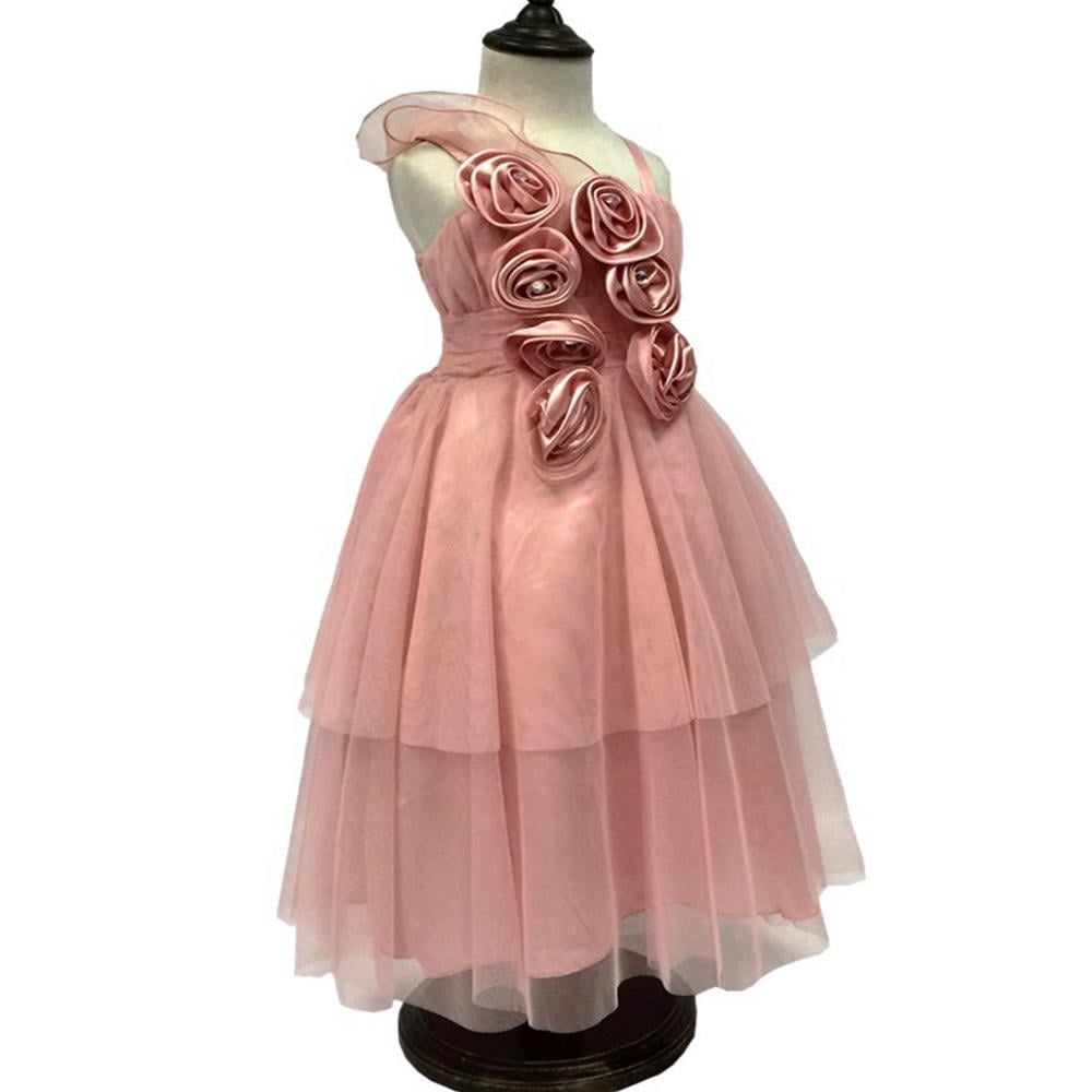 Unomatch Kids Baby Girls One Shoulder Flowers Front Design Special