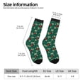thumbnail image 2 of KLL Green Background With Ho Print Cool Socks Men's Women's Crew Socks Funny Crazy Novelty Stockings, 2 of 6