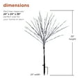 thumbnail image 4 of Alpine Corporation 39"H Indoor/Outdoor Metallic Foil Tree Stake Holiday Decoration with Red LED Lights, 4 of 12