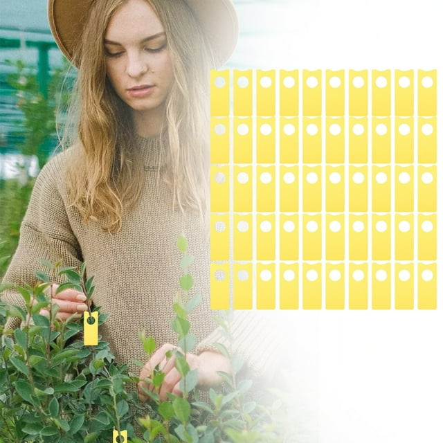 Ynlkorvg 100pcs Gardening Plant Hanging Collar Tag Plant Tree Tags Plant Identification Board Nursery Garden Labels Gardening Tags