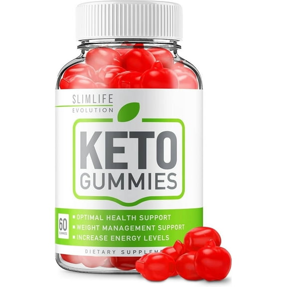 SlimLife Keto ACV Gummies - Official - Keto Slim Life Evolutions ACV Advanced Formula Plus Apple Cider Vinegar Dietary Supplement B12 Beet Root Juice Men Women 60 Gummies