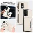 thumbnail image 3 of For Samsung Galaxy A15 Crossbody Wallet Phone Case,Magnetic Detachable Flip,With Shoulder Strap&Wrist Strap,Zipper Pocket,Card&Cash Slots,PU Leather Shockproof Rugged Phone Case,White, 3 of 9