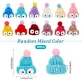 thumbnail image 2 of 40Pcs Mini Knitting Hats Christmas Cute Knit Small Wool Yarn Hat Bobble Hats Mini Hats for Crafts Jewelry Making Santa Hat Caps Xmas Ornament Art and Craft Decor Random Mixed Color Mixed Color, 2 of 7