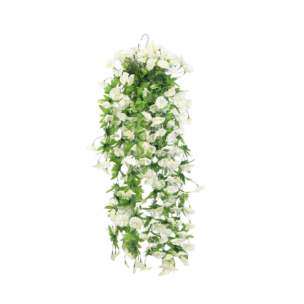 Guirnalda de flores artificiales, rosas de seda, decoración colgante de pared, follaje decorativo para sala de estar, dormitorio, balcón, interior, exterior, hogar, jardín, enredaderas de