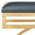 thumbnail image 4 of SAFAVIEH Moon Arc Modern Glam Solid Bench, Navy/Gold, 4 of 6