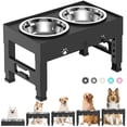 thumbnail image 1 of Cuencos elevados para perros LAKIPETN con 2 cuencos de acero inoxidable, 1 of 9