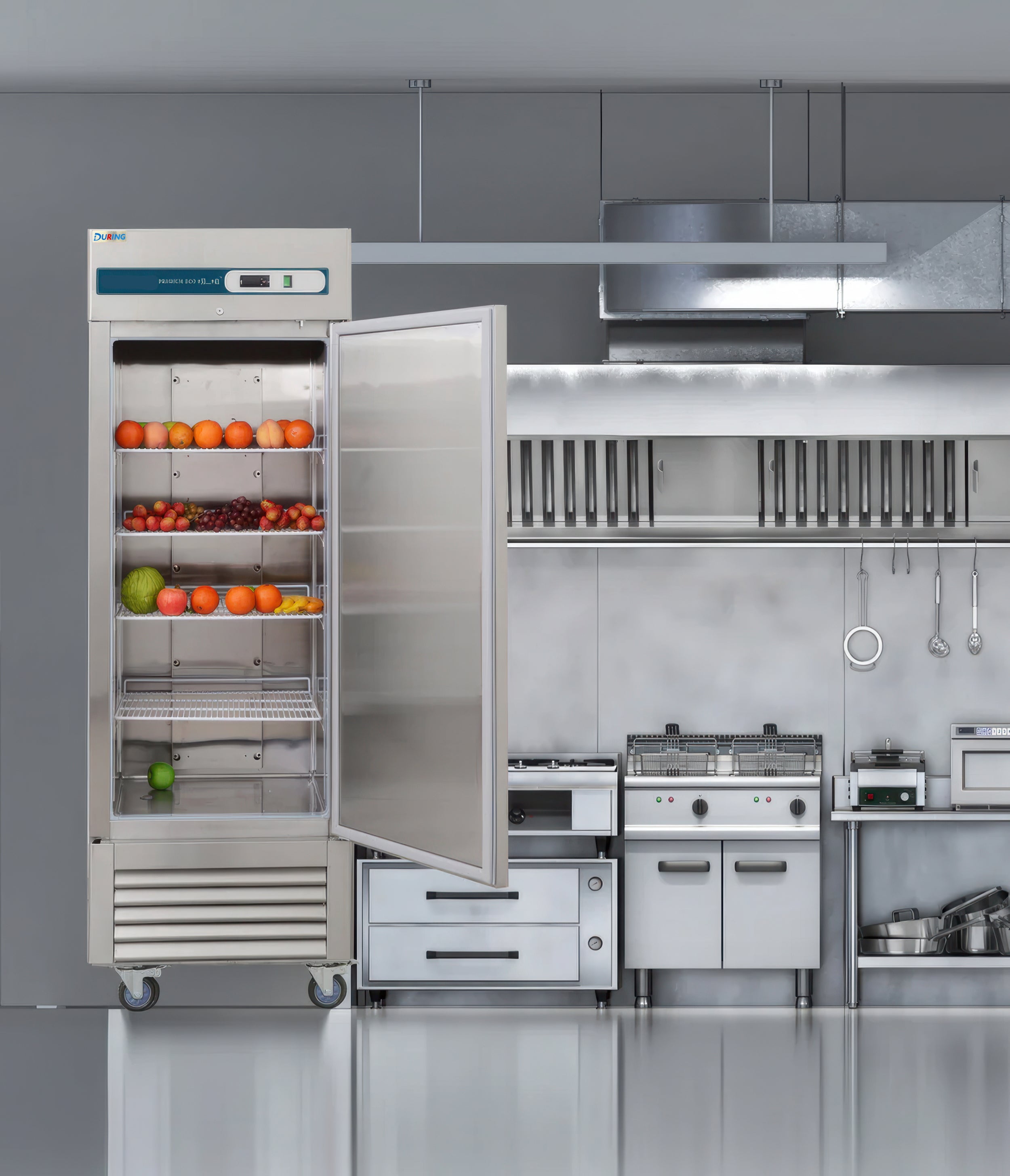 DURING D-KF-27B 27"  Commercial Reach-in Freezer, 23 Cu.ft Stainless Steel
