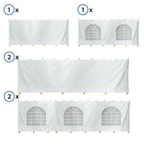 TentandTable Standard Sidewall Kit for 7 ft Sides, White, 20 ft x 60 ft