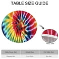 thumbnail image 6 of Colorful Tie Dye Pattern Round Fitted Tablecloth with Elastic Edge,Dining Table Cover Waterproof,Outdoor Round Tablecloth for Camping,Dining,Indoor and Outdoor, 6 of 7