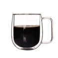 thumbnail image 1 of DEBGFS Liquidation! Tasse à Café en Verre Isolée à Double Paroi, Tasses à Café en Verre à Double Couche avec Poignée, 1 of 9