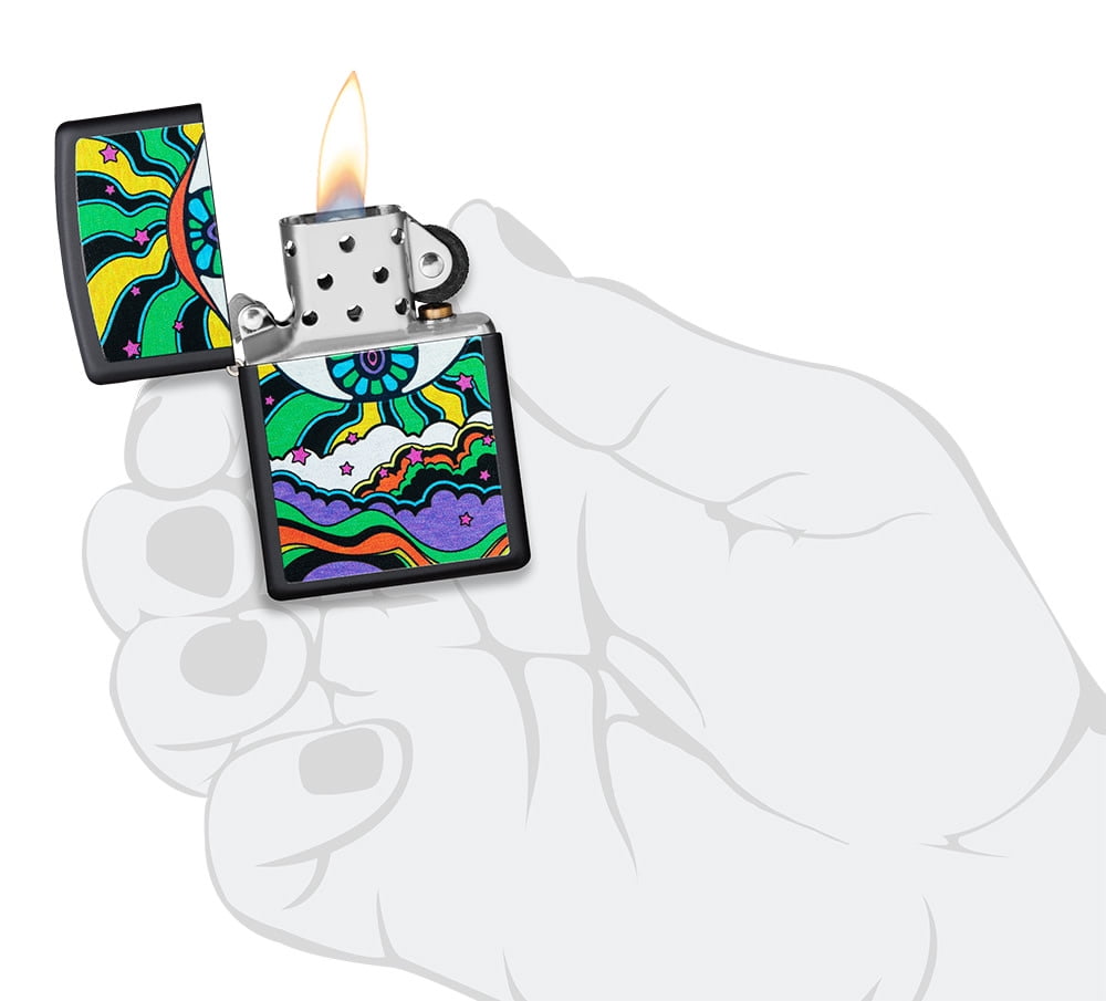 Zippo Black Light Eye Design Pocket Lighter