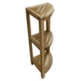 thumbnail image 4 of Compact Teak 3 tier Corner Shower Outdoor Bench in Natural Finish, 4 of 8