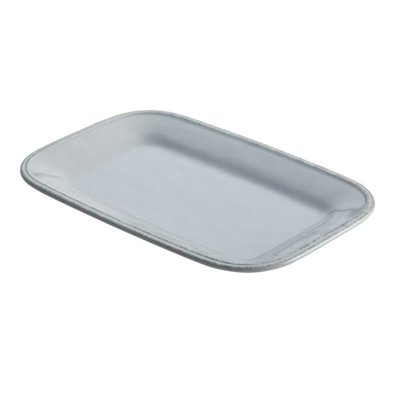 Rachael Ray Cucina Dinnerware Ceramic Rectangular Platter, 8-Inch x 12-Inch, Sea Salt Gray