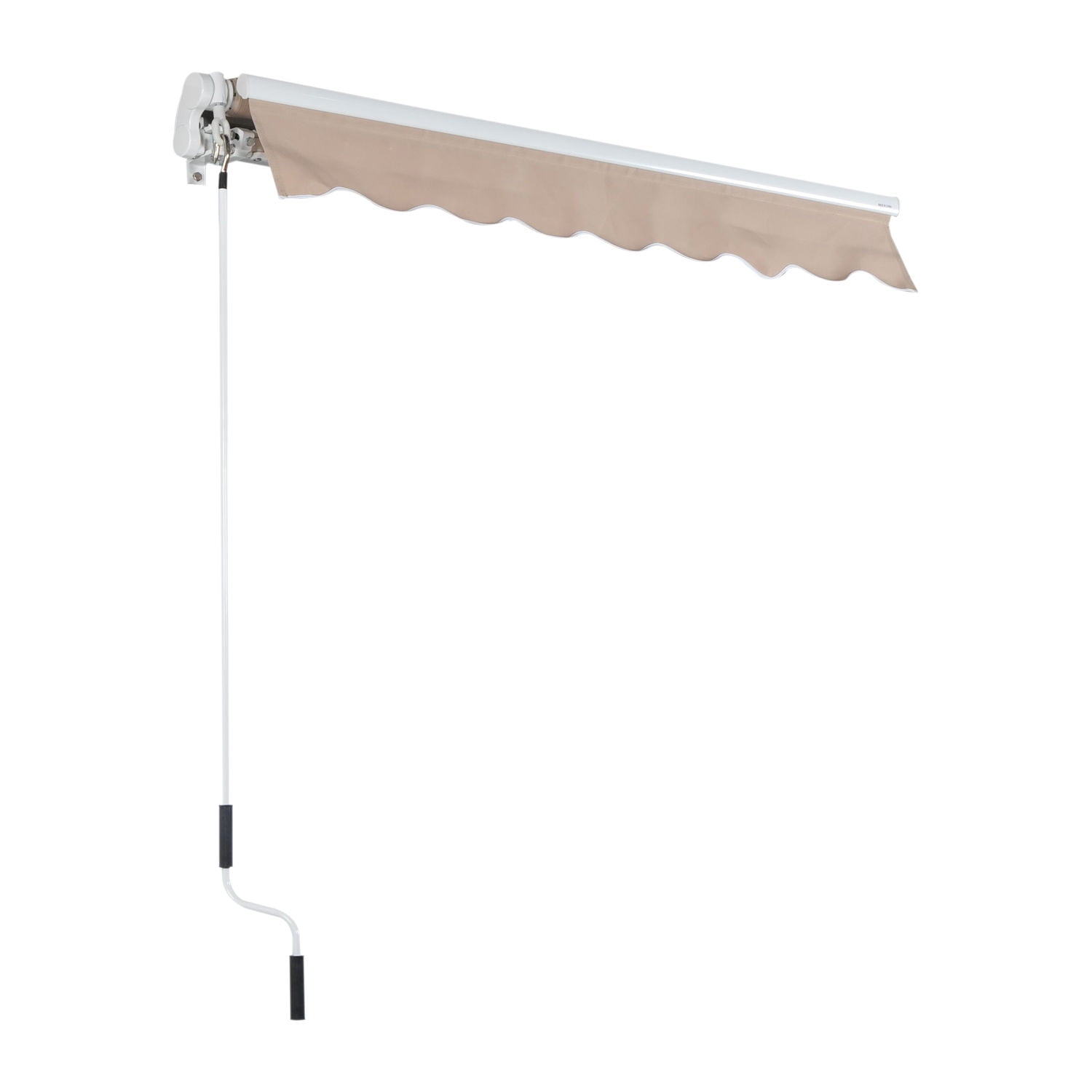 Outsunny 8 X 7 Manual Retractable Sun Shade Patio Awning Cream Outsunny 8 X 7 Manual Retractable Sun Shade Patio Awning Cream Beige Com