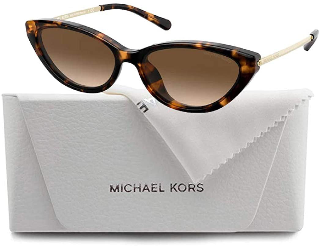 Michael Kors MK2109U PERRY 57M Dark Tortoise/Smoke Gradient Cat Eye Sunglasses For Complimentary Eyewear Care Kit Walmart.com