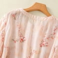thumbnail image 4 of Womens Tops 2026 Plus Size Fashion Shirts Summer Round Neck Button Print Pullover Shirt, 4 of 9
