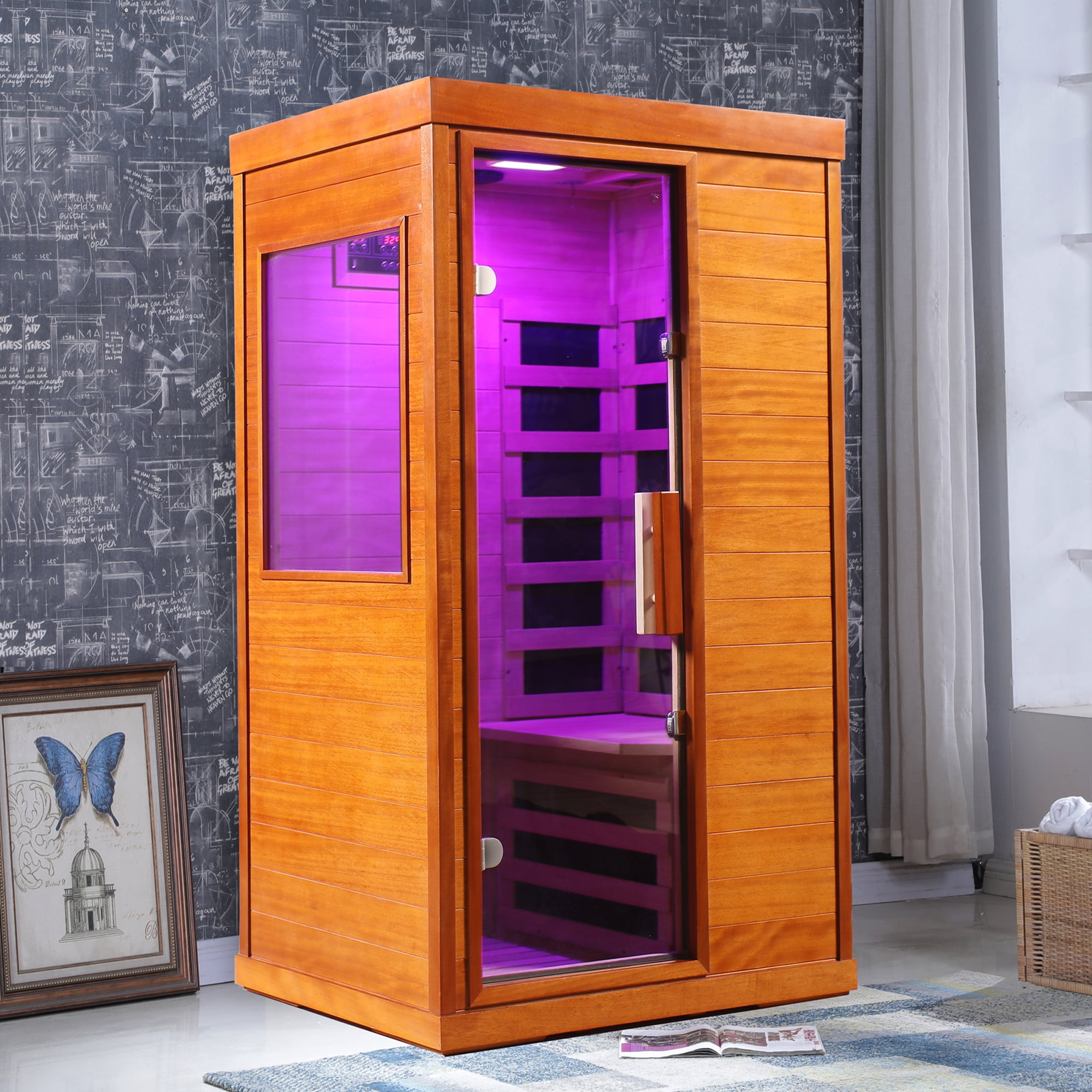 Seizeen Dry Sauna for Home, 1120W Far Infrared Saunabox with 7