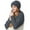 Grey, variant on Winter New Buttons Solid Color Hats Scarves Knitted Caps Men's And Women's Outdoor Warm Hat Gloves Scarf Set
