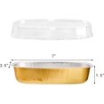 50 Pack Aluminum Loaf Pans with Lids 7 Disposable Mini Foil Baking