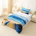 thumbnail image 2 of Manfei Natural Sky Twin Comforter Sets,Gentle Beach Bedding Set,Blue Yellow,Colorful Stars Reversible,2 Pieces,1 Comforter and 1 Pillowcase, 2 of 8