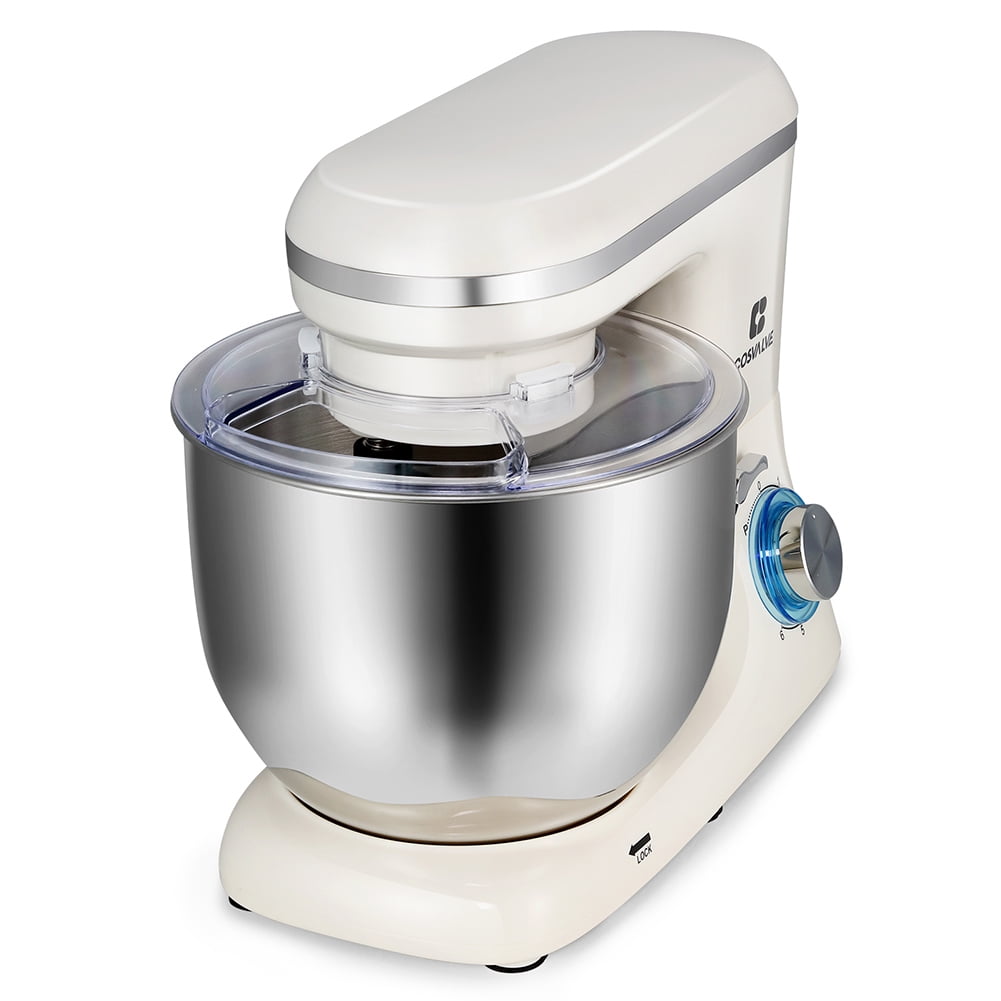 Kepooman Stand Mixer, 7.5QT Kitchen Electric Food Mixer for Baking & Cake, with Stainless Steel Bowl, Whisk, Dough Hook, Beater, White Kepooman Stand Mixer, 7.5QT Kitchen Electric Food Mixer for Baking & Cake, with Stainless Steel Bowl, Whisk, Dough Hook, Beater, White