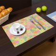 thumbnail image 2 of Placemat, Pioneer Flower Floral Print Pattern Place Mats Table Mat Set Of 2, PVC Washable Placemats for Party Kitchen Dining Decoration, 18x12 Inch, Fade Resistant, 2 of 6