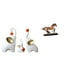 thumbnail image 1 of Esculturas de , figuras de cerámica, estatua de caballo en miniatura, adornos familiares de animales con acabado de resina creativo, adecuadas, 1 of 8