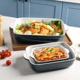 thumbnail image 5 of Ceramic Bakeware Set of 3, Deep Lasagna Pan with Handle, 9x13 Baking Dish for Oven, Daily Use, 5 of 5