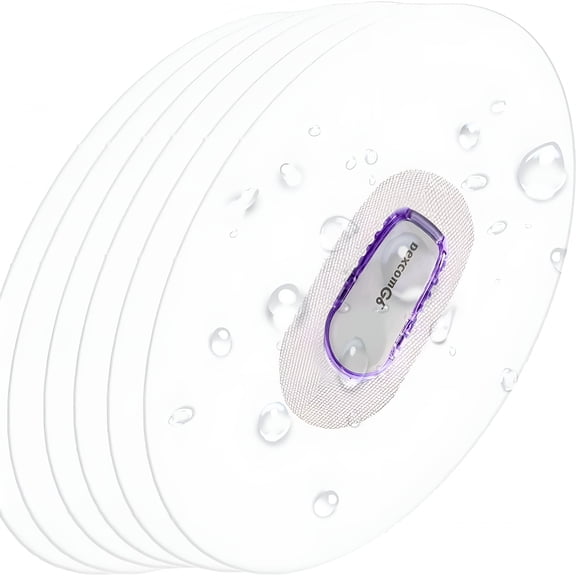 XIRQI 40 Pack Adhesive Patches Waterproof & Transparent Overpatch CGM Stickers,10 Days Long Stay Fixation Monitor Protection